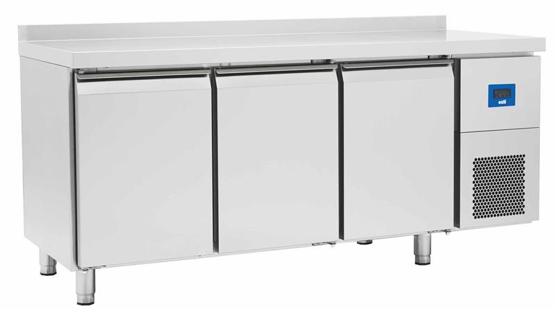 Raflı 3 Kapılı Tezgah Tipi Buzdolabı (Yatay)